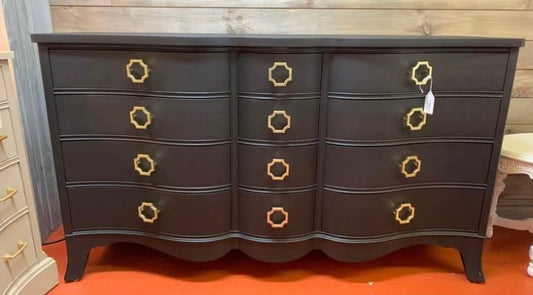 Black Chest with Brass Pulls