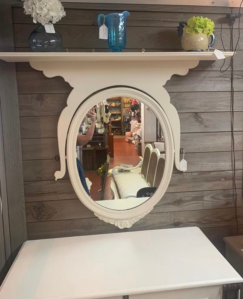 White Mirror Shelf