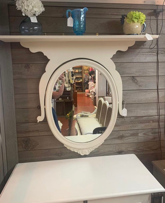 White Mirror Shelf